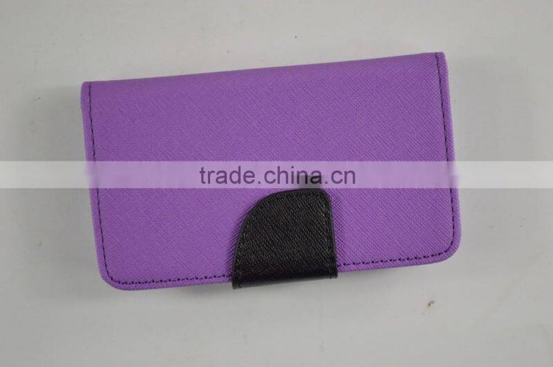 2016 Hot Sales Flip cover PU Leather Cases for iphone6 with TPU Holder, Two Card Slots and Stand Funtion