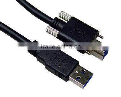 USB 3.0 B FEMALE screwed cable to USB 3.0 A Female PANEL MOUNT CABLE