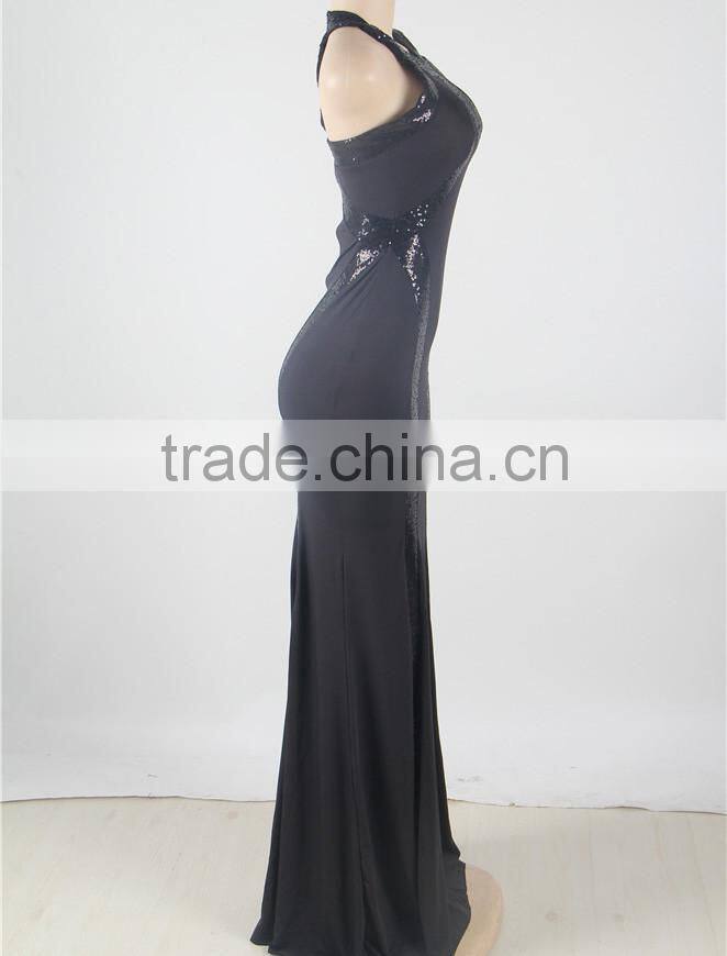 Latest fashion adult women long style sexy cutout full size floor length red prom dress