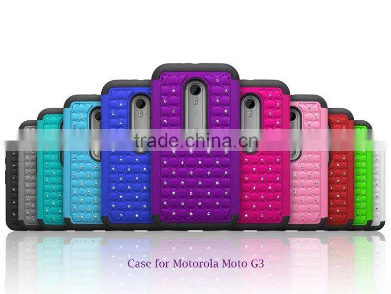 Customized Crystal Star Phone Case Cover Back for Moto G2 G3