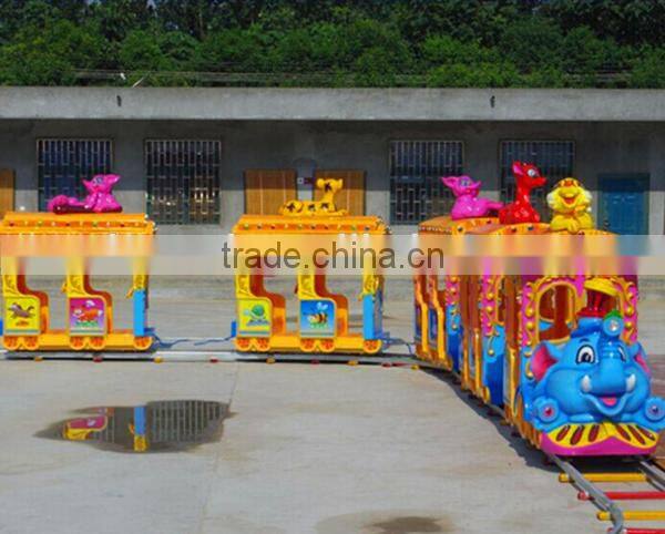 Electric train for kids used amusement park rides elephant track train for sale