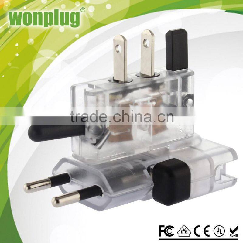 Fashion design multifunctional Korea travel adapter with diverse plugs for charging