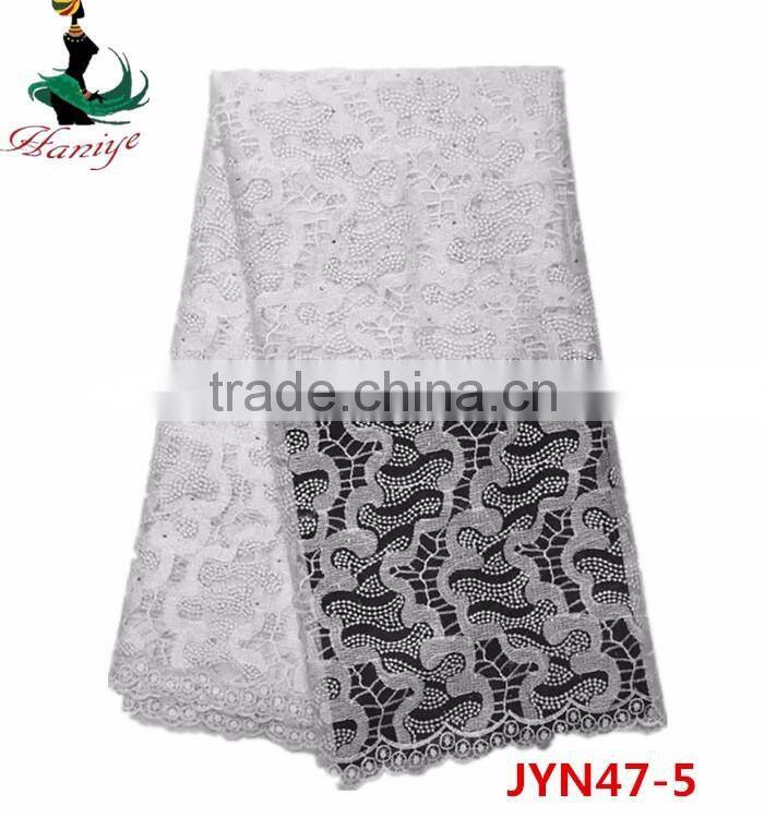 JYN47 african tulle lace fabric with stones for lady