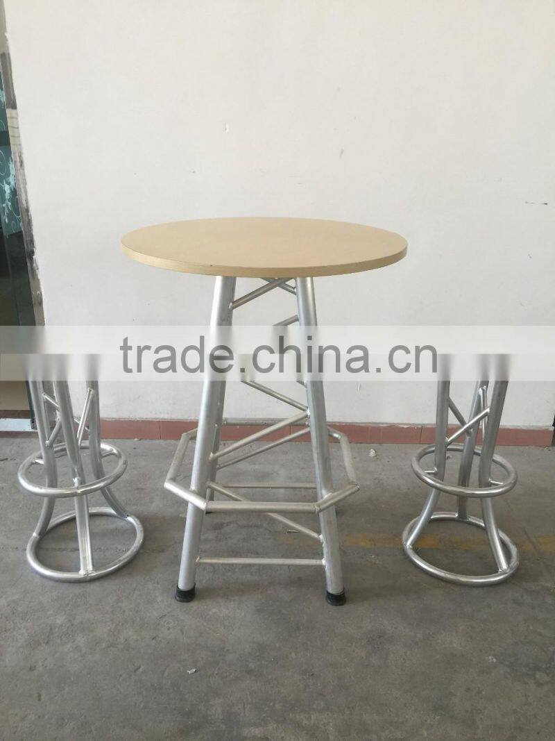 popular modern bar tables portable chairs with aluminum legs