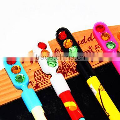 Traffic Light Rhinestone Cheap Ballpoint Pen Manufacturer