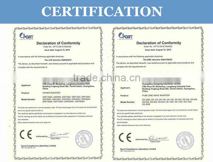 Manufacture 1000W 12v 220v pure sine wave power inverter