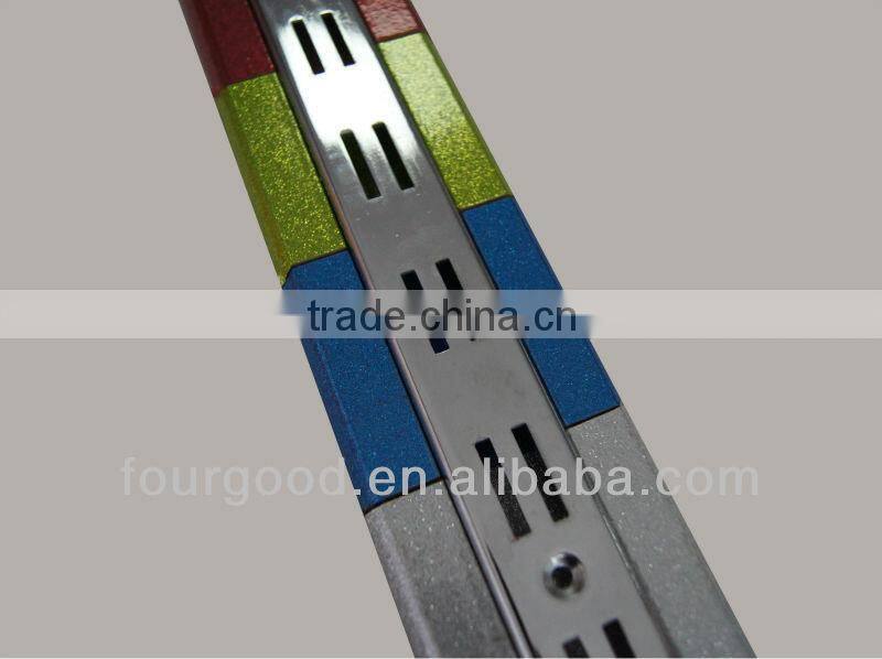 Chrome Channel Panel Display Wall System with Wood Plate (DG0008)