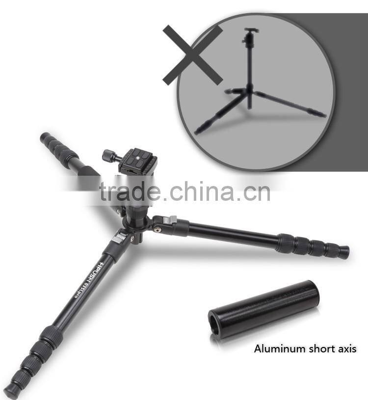 Hpusn 035lpro professional ball head aluminum tripod portable travel dslr camera tripods