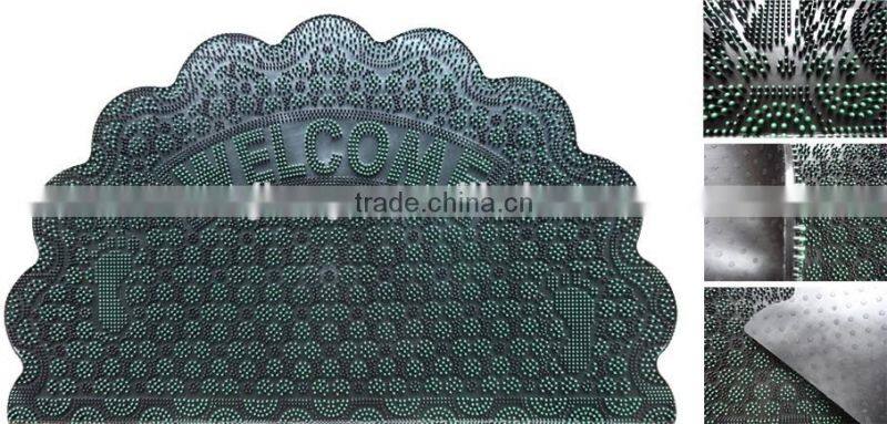 Welcome anti slip entrance floor PVC front door mats