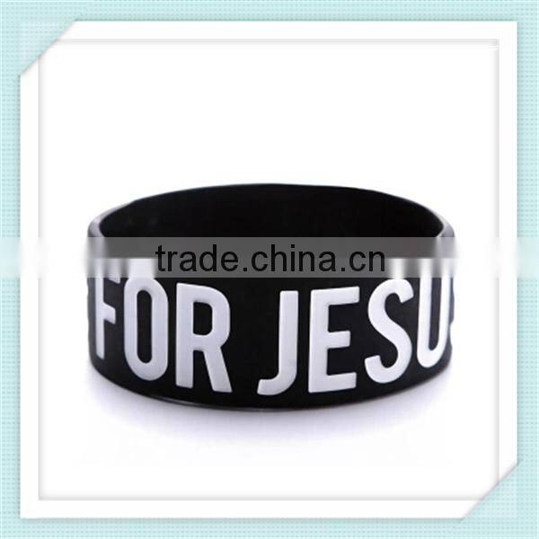 custom logo printed cheap promotional silicone bracelet