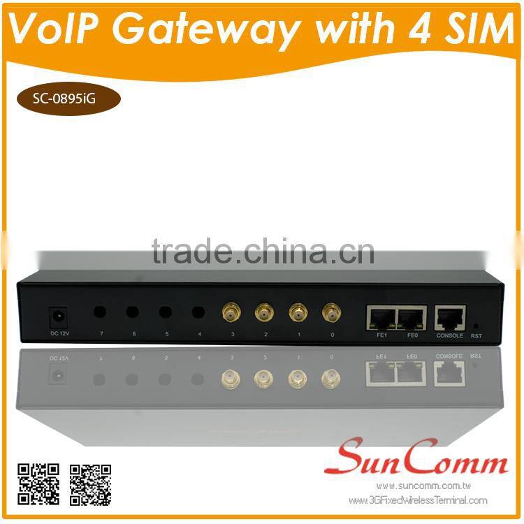 SC-0895iG with 4 SIM GSM VoIP Terminal quad band, SMS, Voip Gateway