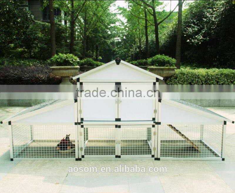 Hot Sale Aluminum Cheap Animal House Chicken Coop w/Nesting Box and Outdoor Run