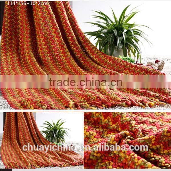 New Design Warp Knitting Acrylic Picnic Blanket