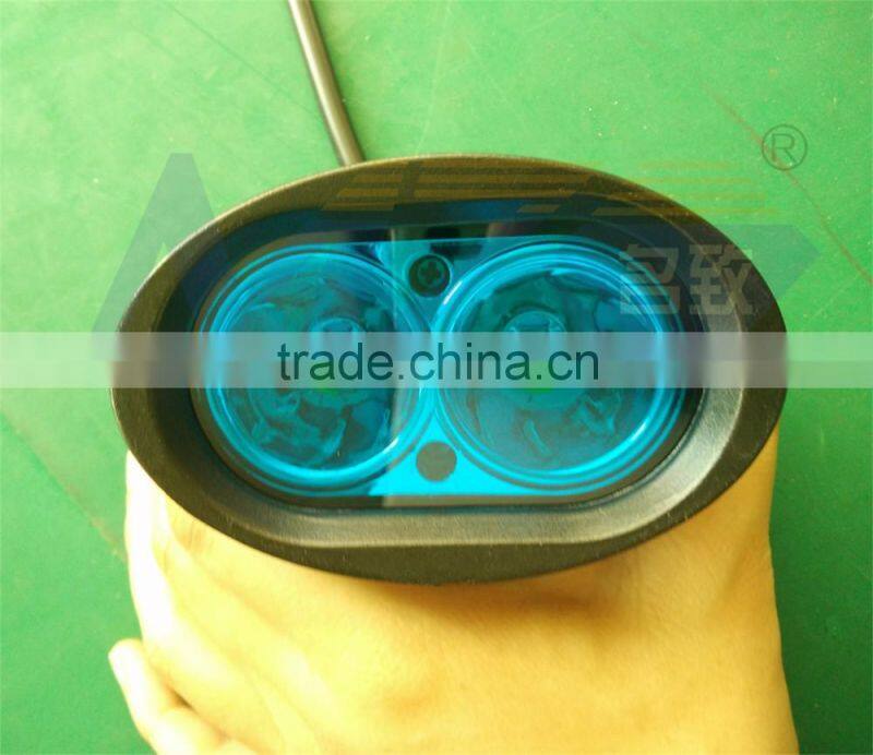 MZ LED Headlights 20W CRE E Blue LED Work Lights die cast housing off road lamp motorbike car lights IP67 RoHS CE China factory