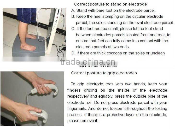 body element analyzer body composition and fat testing machine gs6.5