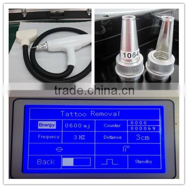 New machine for small industries 1064nm/532nm q switch nd yag laser tattoo machine for yellow tattoo removal