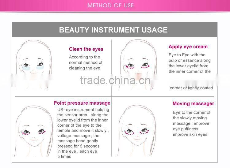 2015 Christmas gift handheld massage vibrating beautiful microcurrenteyes care machine