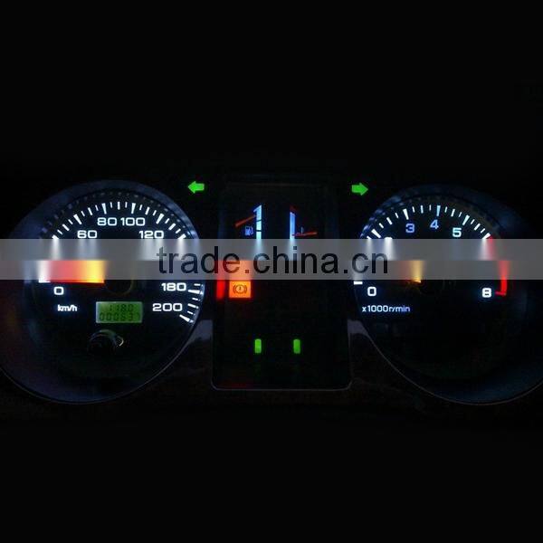 10 DC 12V 0.2W T5 LED 5050SMD Instrument Panel Dash Light Bulb White Holder