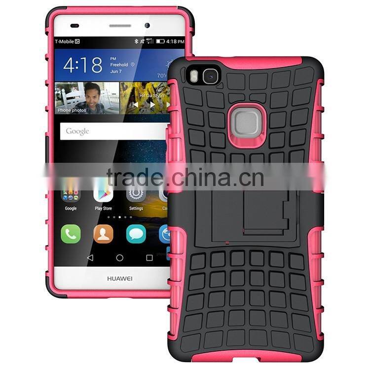 For HUAWEI P9 Lite Armor CASE Heavy Duty Hybrid Rugged TPU Impact Kickstand Hard Cover ShockProof Case