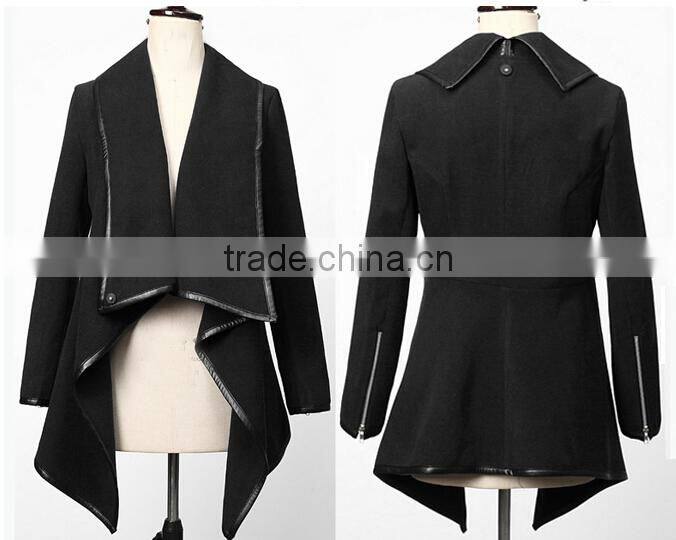 New Women Warm Wool Slim Long Trench Parka Peacoat Outwear Overcoat Coats Jacket