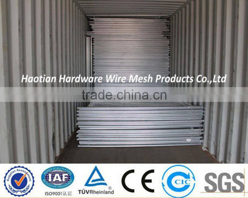 temporary metal fence/hot dipped galvanized welded wire mesh fence with pipe frame