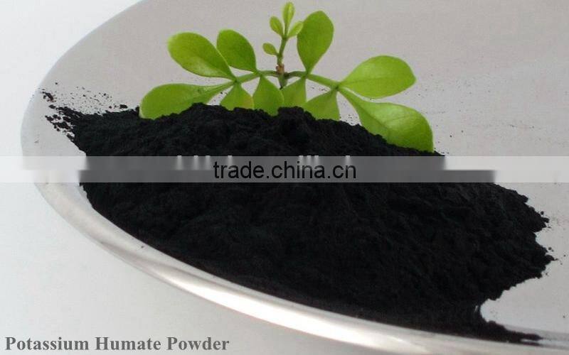 Free Sample Organic Fertilizer Potassium Humate Super Powder with High Solubility Potassium Humate