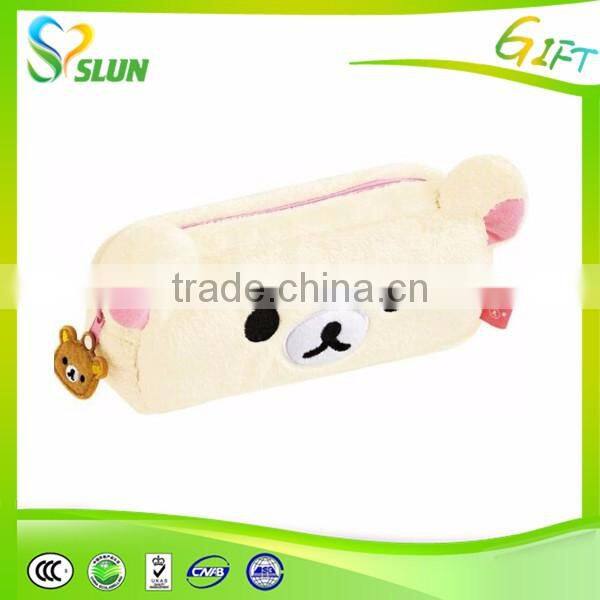 Factory direct sale lovely hot selling plush animal pencil case