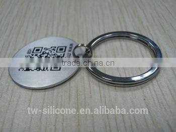 scannable personal qr keychain stainless steel qr keychain