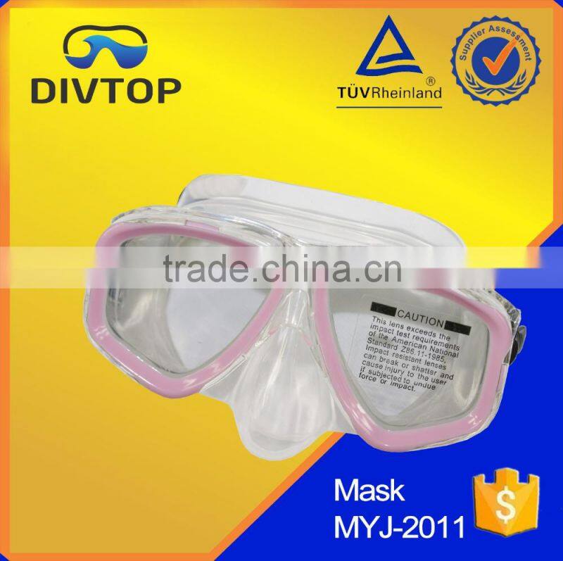 Silicone Black Adult OEM Swimming Diving Mask