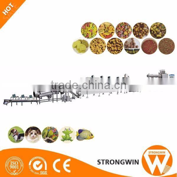 China Strongwin Full-automatic pet food processing equipment fish cat dog pet feed bulking machine