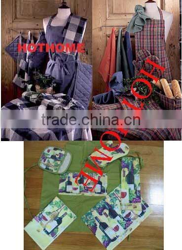 Wholesale high quality fashion complete kitchen textile set