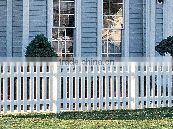white PVC plastic farm fence
