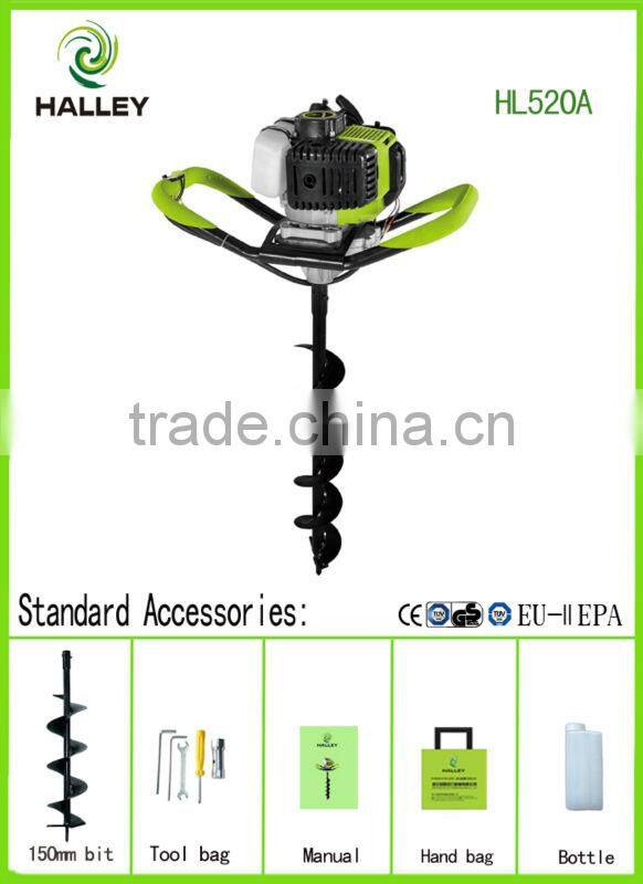 Mini Tree Planting Earth Auger Machine Hand Digging Machines Driller Power Hole Digger Drill Bit for Sale HL520A