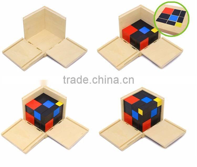 Preschool Training Learning Toys Montessori Trinomial Cube Math education
