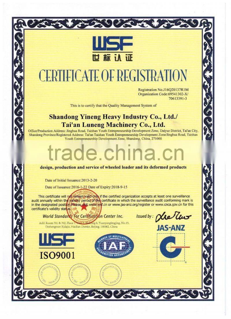 YINENG wheel loader YN926D