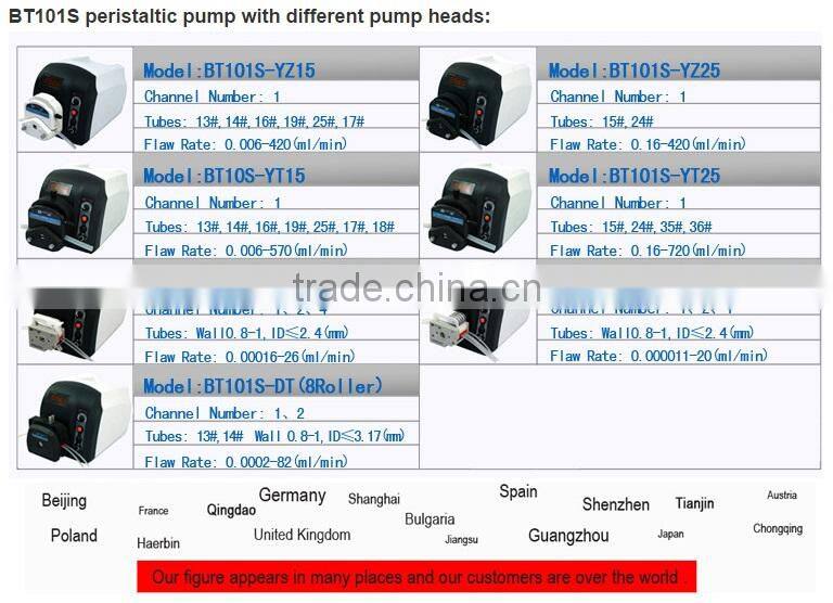 Lower price peristaltic hose pump BT101S