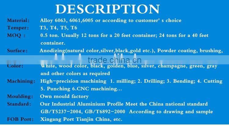 aluminum sliding track for car sunroof