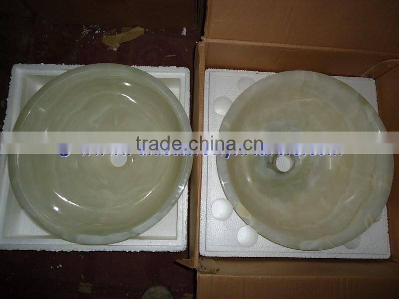 PAKISTAN FACTORY MADE PURE GREEN ONYX ROUND SINKS AND BASINS