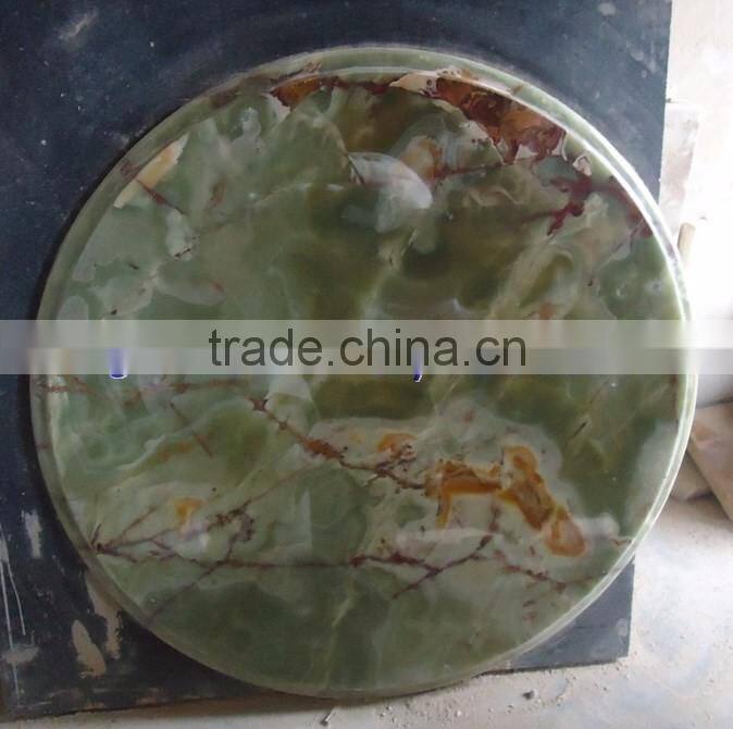 POLISHED DARK GREEN ONYX TABLE TOPS COLLECTION