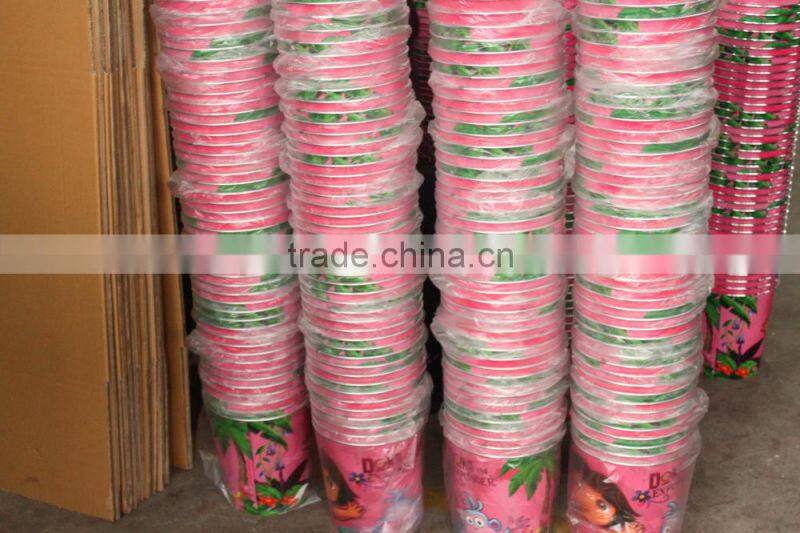 PP material Home use colorful cartoon waste bin