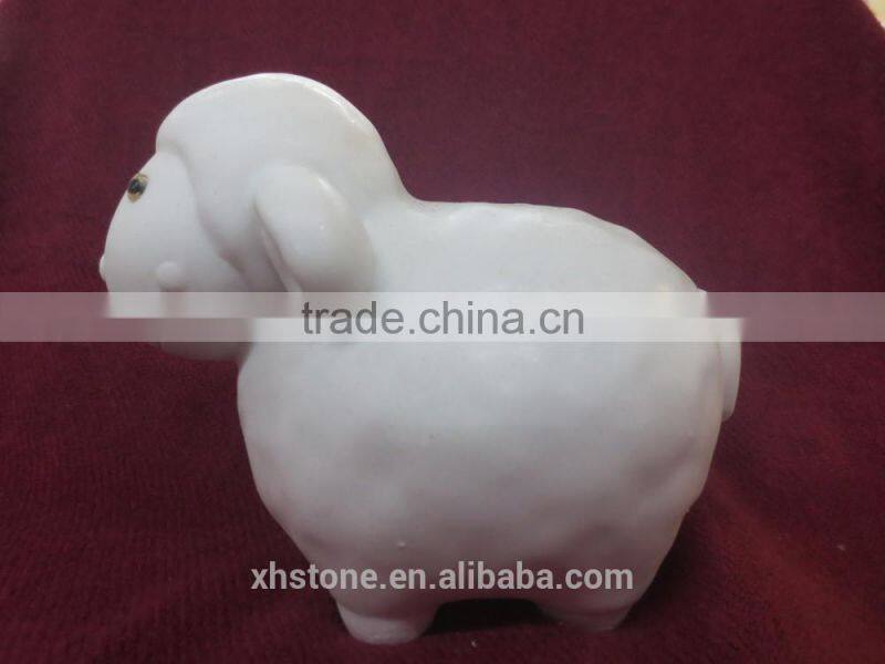 Small marble sheep stone craft fot hot sale