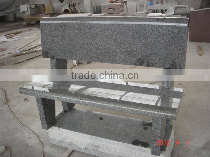 Qilu grey granite garden bench
