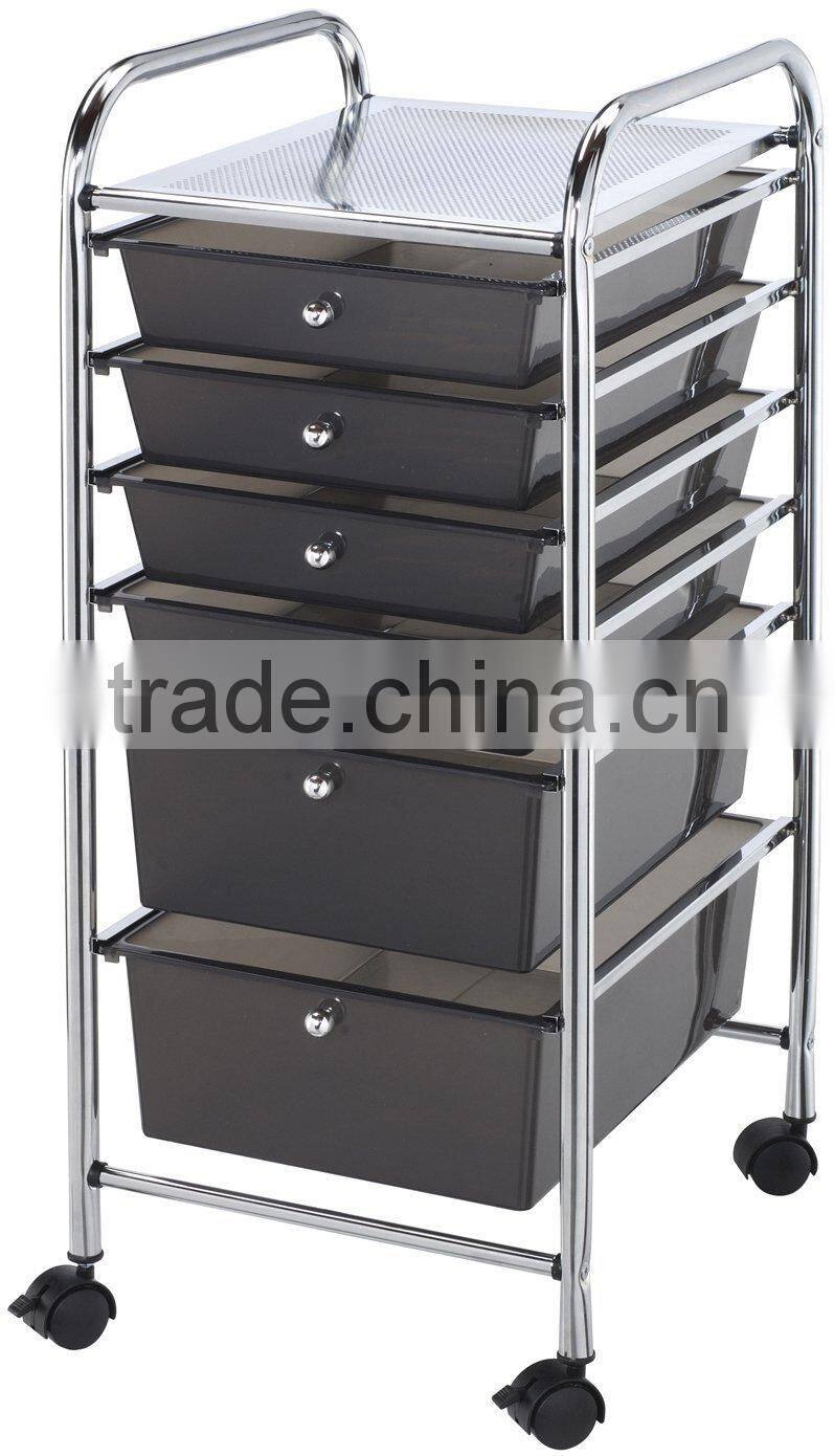 Plastic Storage trolley to storage drawers on wheels