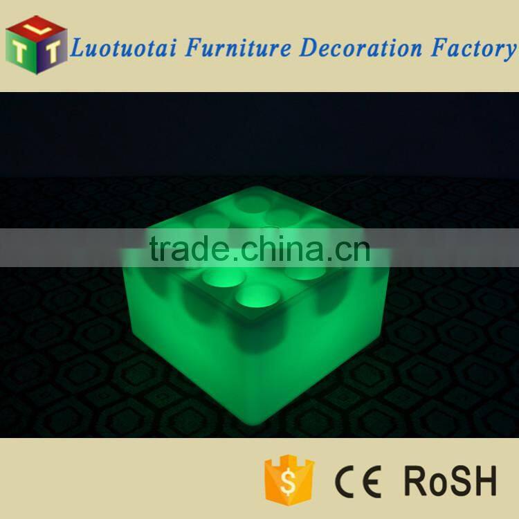 Waterproof outdoor use for swimming pool led wine tray with hole for bottles