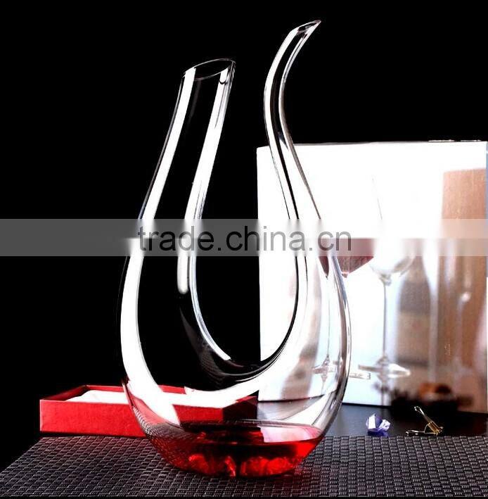 40.5oz ( 1200ml ) Artisan Wine Decanter | Beautiful Wine Carafe in Hand Blown 100% Lead-Free Crystal Glass