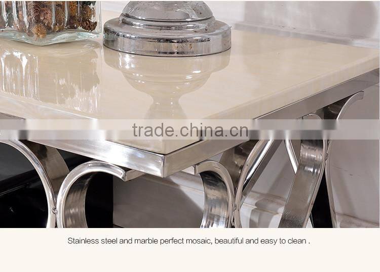 C387 Italian Marble Corner Table Square Coffee Table