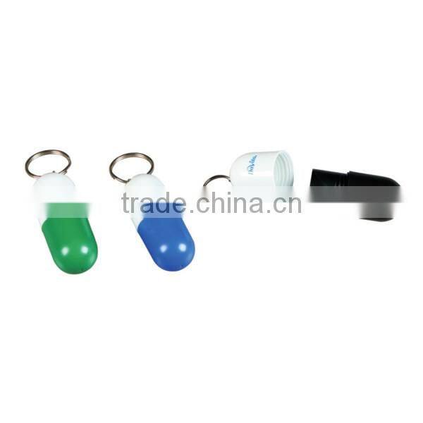 Child proof pill box keychain