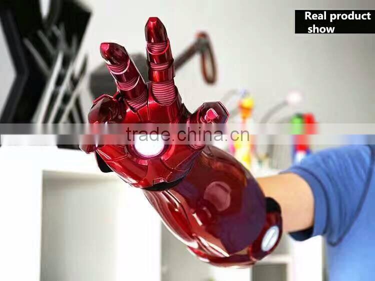 New arrival cool ironman arm 1:1 wearable MK7 Flashing Light Arm gloves,Cosplay Costume Remote Control Gloves With LED Light