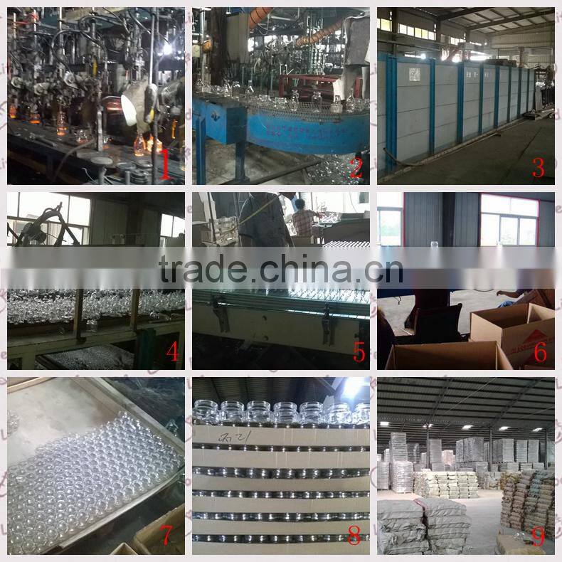 crystal empty Factory outlets manufacture 350 ml glass juice storage bottles with screw cap