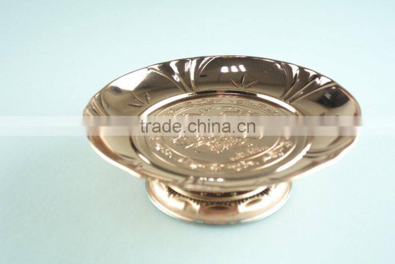 2015 Hot sale Vintage Style Unique golden stainless candy dishes